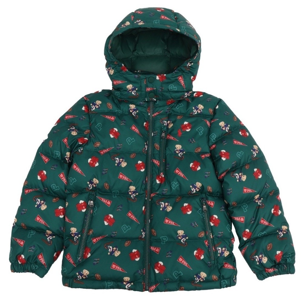 Polo Ralph Lauren Polo Bear Water Repellent Down Jacket‎ Green Boys XL 18-20 NWT